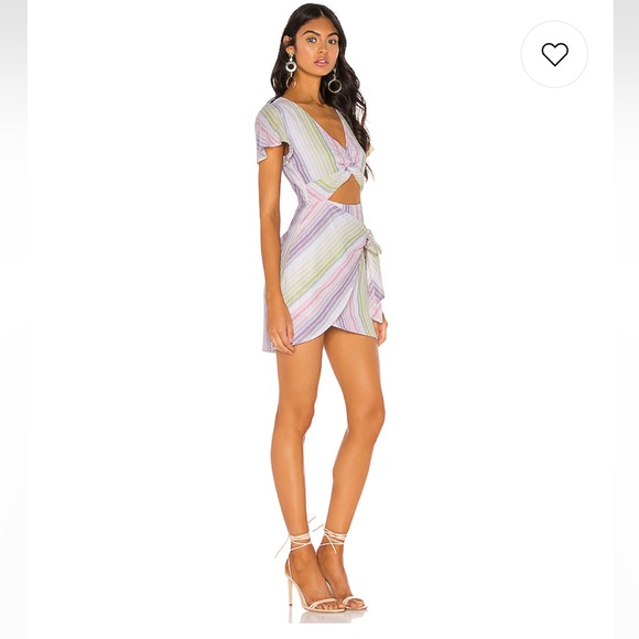 Pastel Mini Wrap Dress - Picture 3 of 3